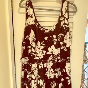 Black and white floral dress